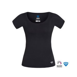 تیشرت نانو آنتی باکتریال ضدتعریق زنانه مشکی تاپیک